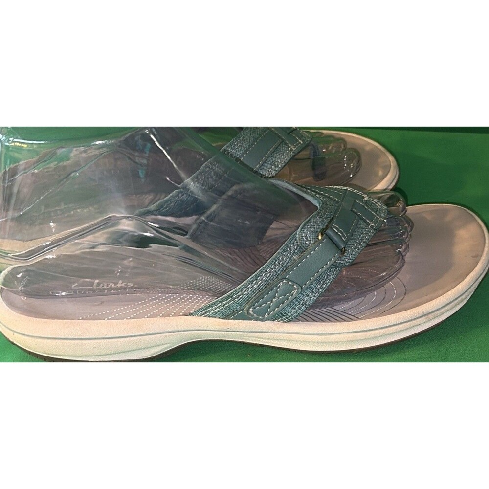 CLOUDSTEPPERS by Clarks Breeze Dream Sport Sandal Teal Comfort Size 8 Woman’s - Picture 3 of 9